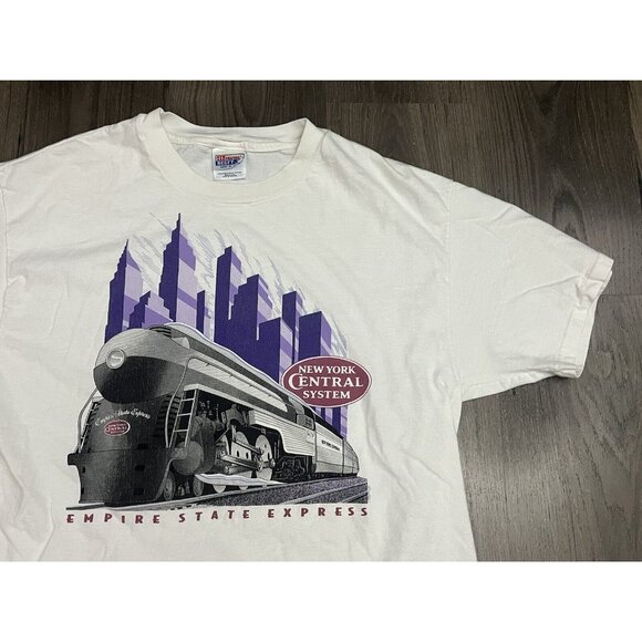 Vintage Empire State Express T Shirt Train Railroad New York Central System - Picture 2 of 7